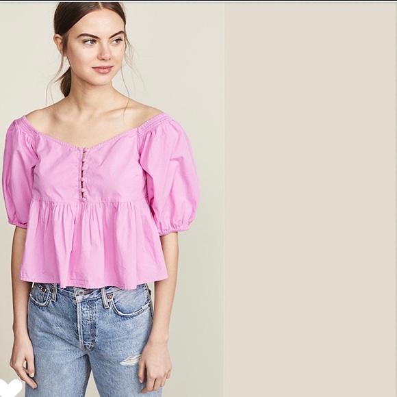 Free People Women's Veronica Sweetheart Top  Blue Size XL
